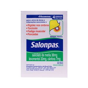 Emplastro Medicinal Salonpas Pequeno 4 Unidades