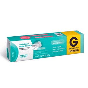Pomada para Tratamento de Assaduras Nistatina 100.000UI/g + Óxido de Zinco 200mg/g Medley 60g