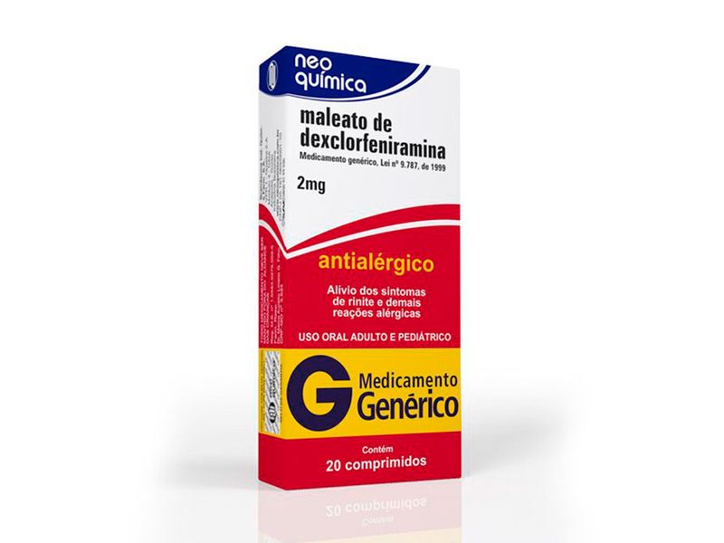 Maleato-de-Dexclorfeniramina-2mg-Neo-Quimica-20-Comprimidos