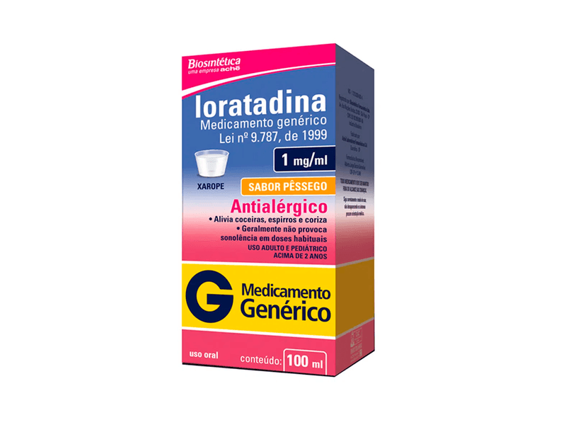 Loratadina-1mg-ml-Biosintetica-Sabor-Pessego-100ml---Copo-Medidor