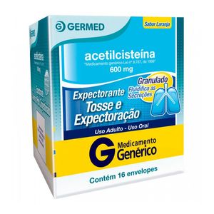 Acetilcisteína Granulado 600mg Germed 16 Envelopes