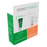 Kit-Protetor-Solar-Facial-Vichy-Capital-Soleil-Hydra-Matte-FPS50-30g---Gel-de-Limpeza-Facial-De-Limpeza-Profunda-Vichy-Normaderm-Pele-Mista-a-Oleosa-40g