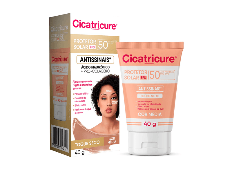 Protetor-Solar-Facial-Cicatricure-Antissinais-FPS50-Cor-Media-40g
