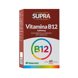 Suplemento Alimentar Supra Vitamina B12 60 Cápsulas