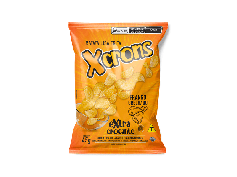 Batata-Xcrons-Extra-Crocante-Sabor-Frango-Grelhado-45g