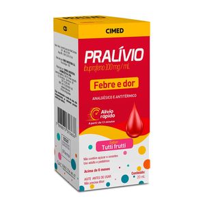 Pralívio 100mg/ml Sabor Tutti frutti Solução Gotas 20ml