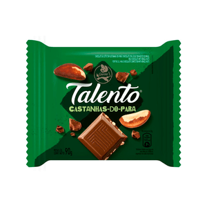 Chocolate Garoto Talento ao Leite com Castanhas-do-Pará 90g