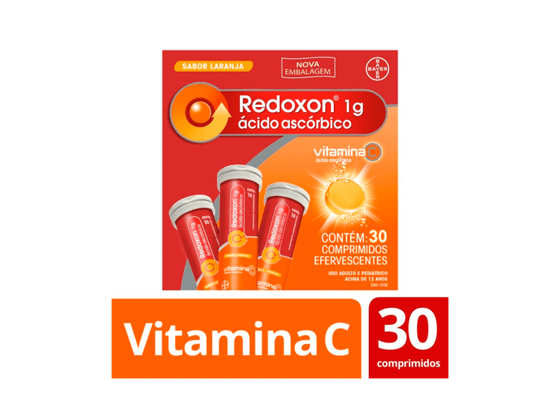 Suplemento-de-Vitamina-C-Redoxon-1g-Sabor-Laranja-30-Comprimidos-Efervescentes