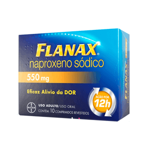Analgésico Flanax 550mg 10 Comprimidos Revestidos