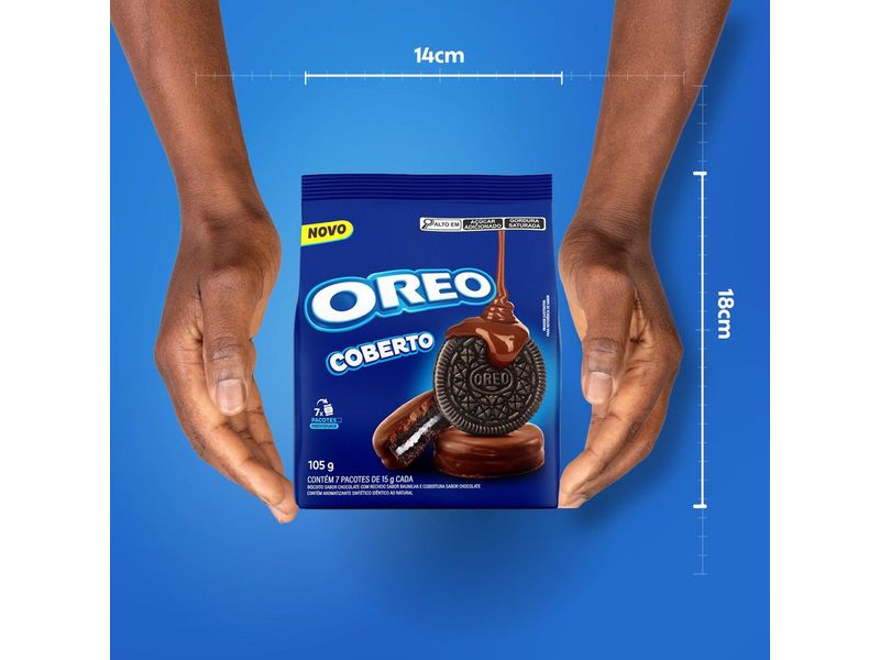 Biscoito Recheado Oreo Com Cobertura De Chocolate 105g