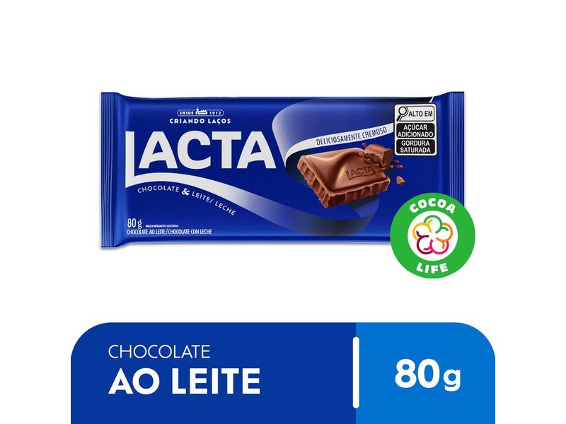 Chocolate Lacta Ao Leite 80g