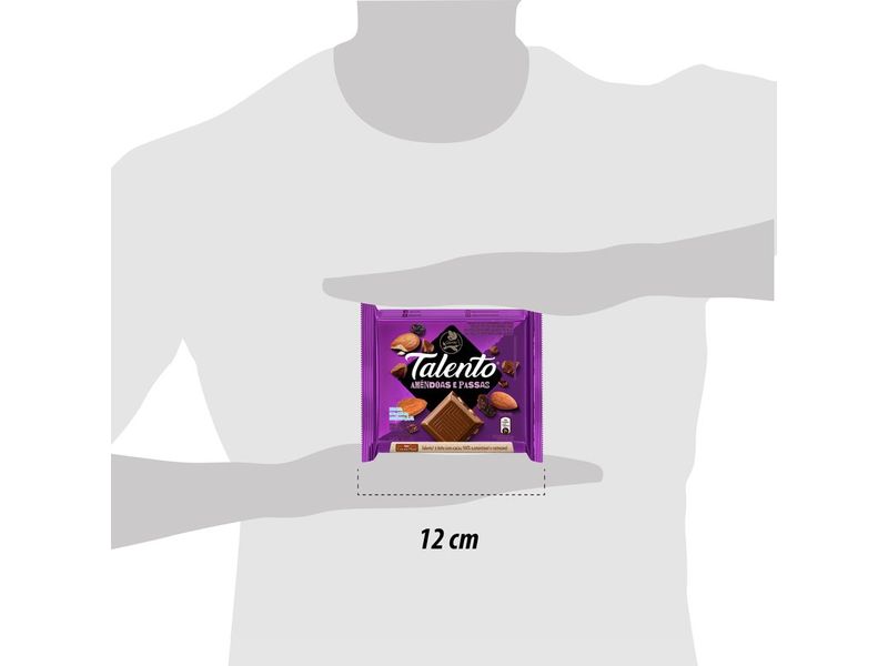 Chocolate Garoto Talento Amêndoas e Passas 85g