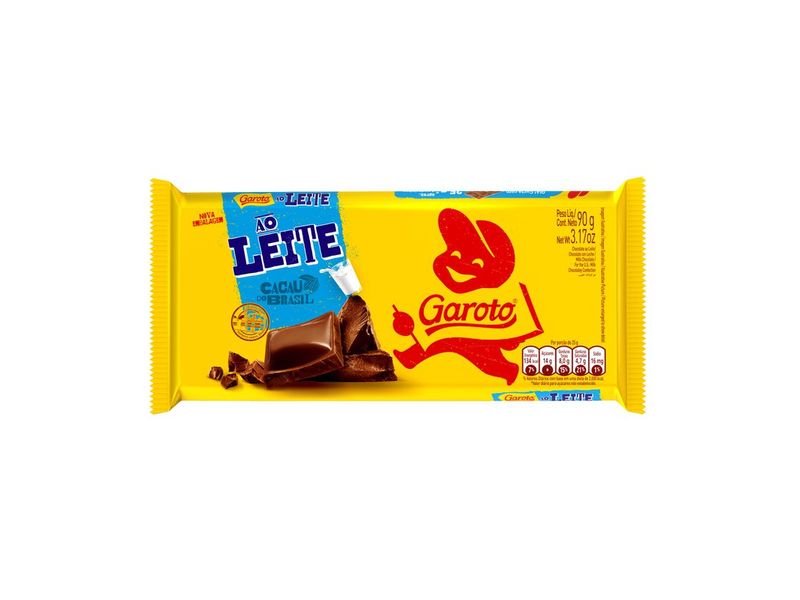 Chocolate Garoto ao Leite 90g