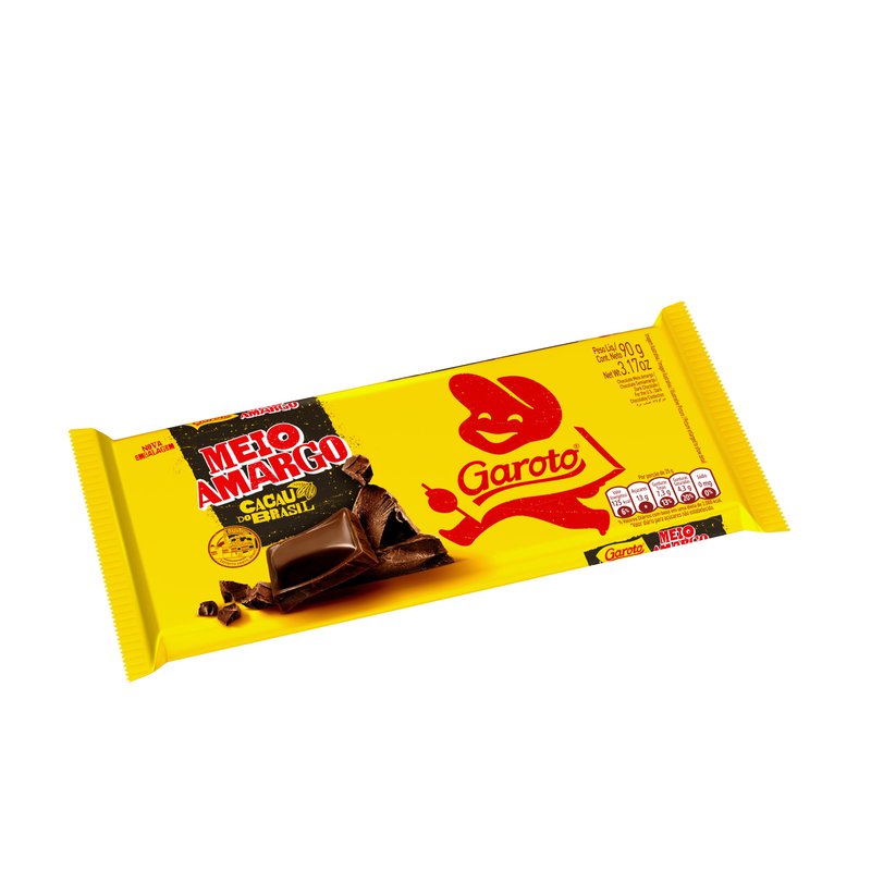 Chocolate Garoto Meio Amargo Tablete 80g