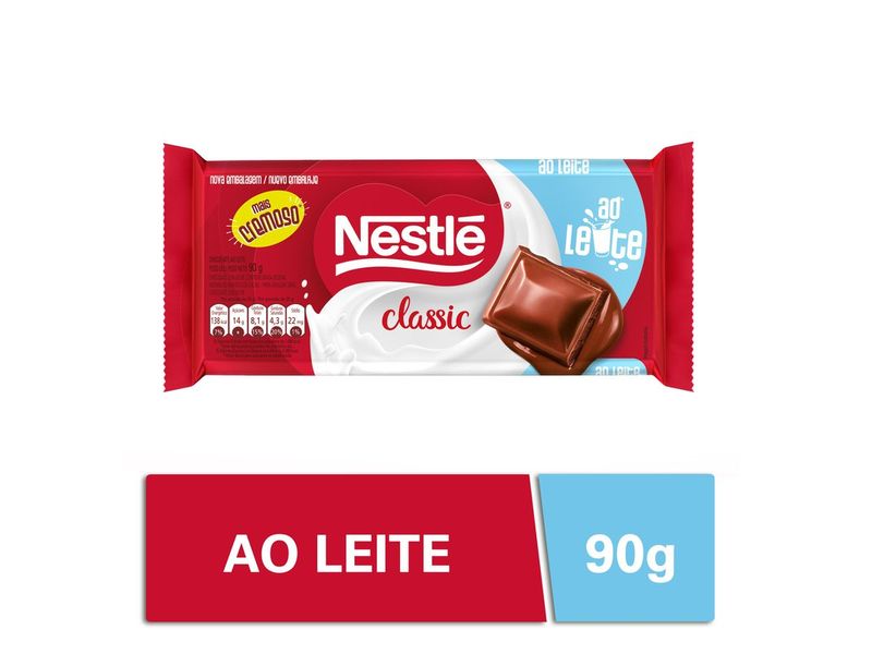 Chocolate Nestlé Classic ao Leite 90g