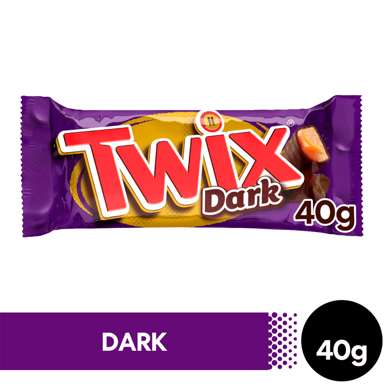 Chocolate Twix Dark 40g - Chocolate com Desconto
