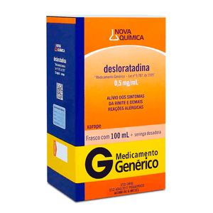 Desloratadina 0,5mg/ml Nova Química Xarope 100ml + Seringa Dosadora