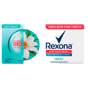 Sabonete em Barra Rexona Antibacterial Fresh 6 Unidades 84g Cada