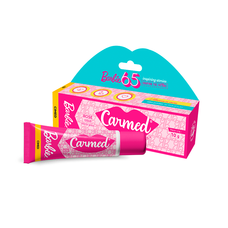 Hidratante Labial Carmed Barbie Rose Gold 10g Farmácia Drogal