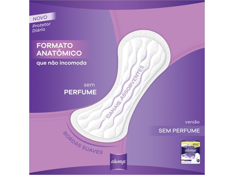 Protetor Diário Always Sem Perfume 40 Unidades