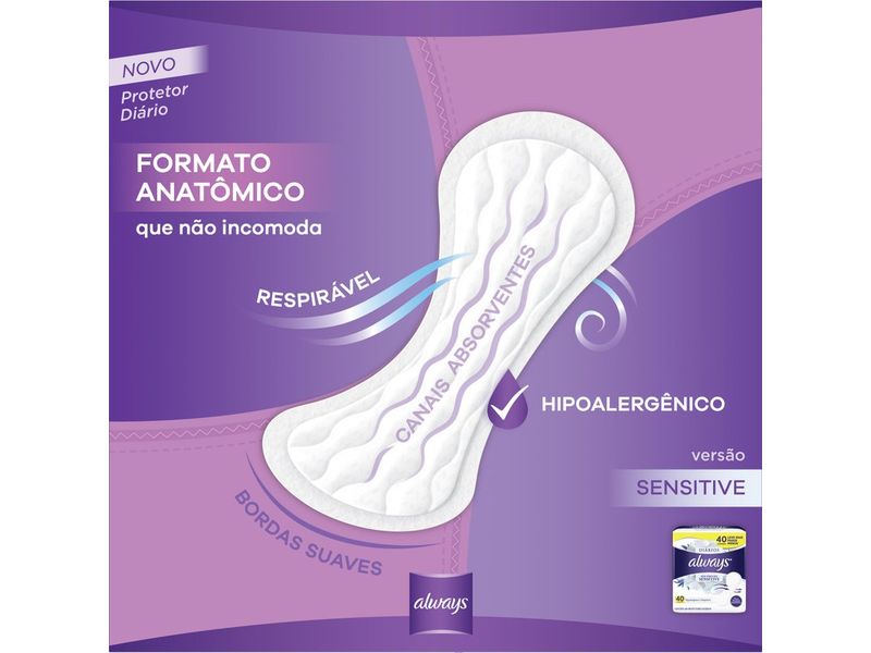 Protetor Diário Always Sensitive 40 Unidades