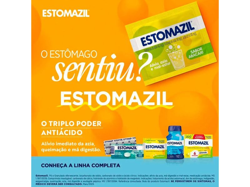 Estomazil Pó Efervescente Sabor Abacaxi Sachê 5g