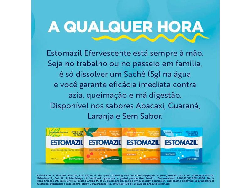 Estomazil Pó Efervescente Sabor Abacaxi Sachê 5g