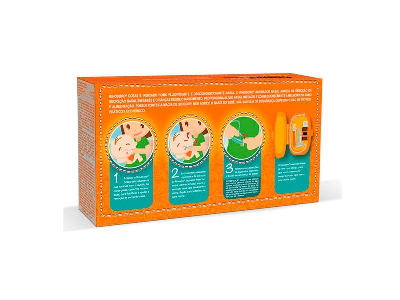 Kit Rinosoro Gotas 30ml + Aspirador Nasal