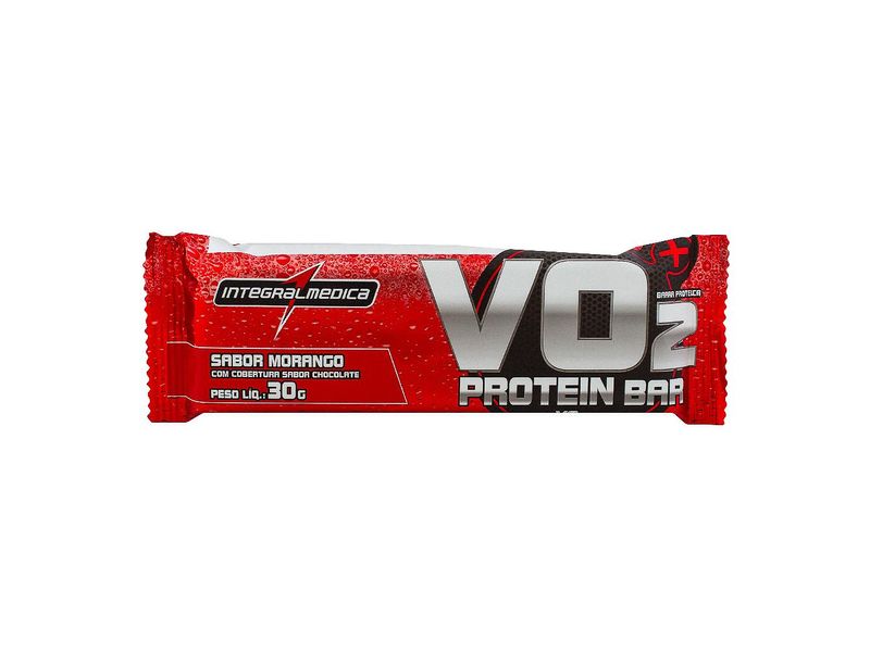 Barra Proteina VO2 Protein Bar Integralmédica Morango 30g