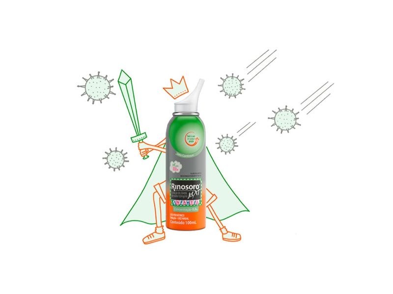 Spray Nasal Rinosoro Jet XT Infantil 0,9% 100ml