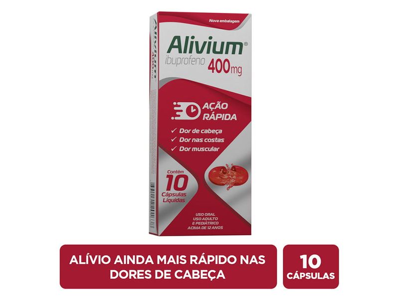 Alivium 400mg 10 Cápsulas Líquidas
