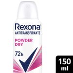 Desodorante Antitranspirante Aerosol Rexona Powder Dry 72h 150ml