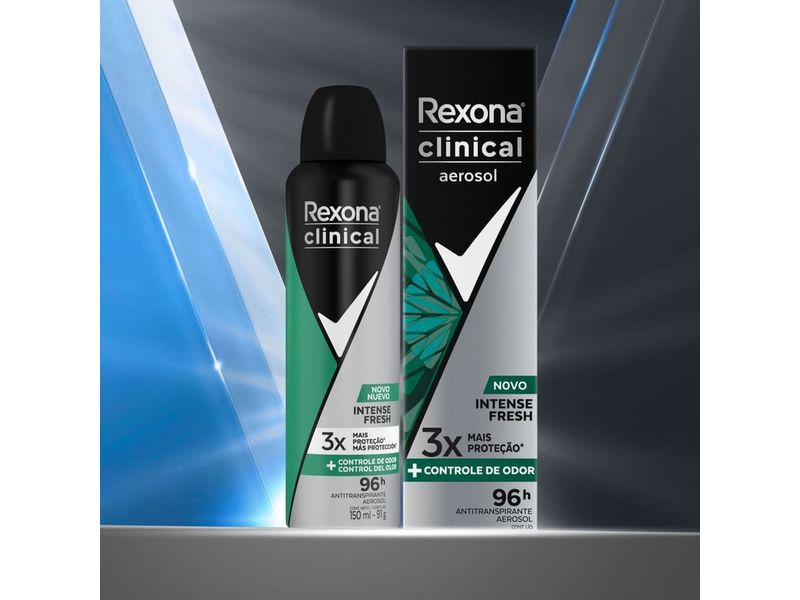 Desodorante-Antitranspirante-Aerosol-Rexona-Clinical-Intense-Fresh-96h-150ml
