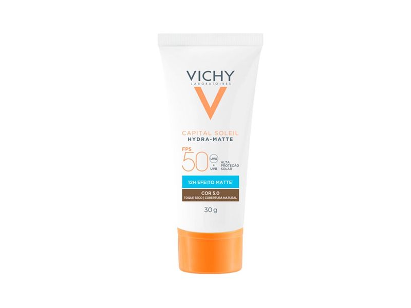 Protetor Solar Facial Vichy Hydra-Matte FPS50 Cor 5.0 30g