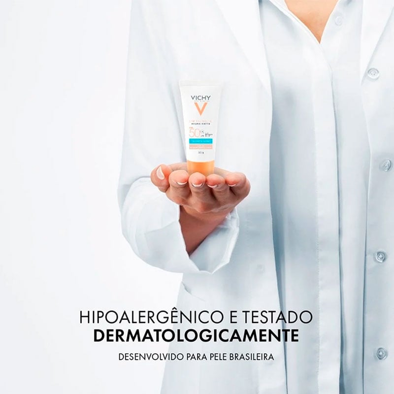 Protetor Solar Facial Vichy Hydra-Matte FPS50 Cor 2.0 30g