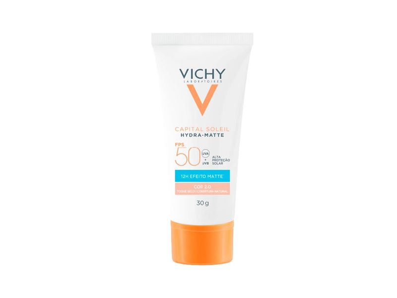 Protetor Solar Facial Vichy Hydra-Matte FPS50 Cor 2.0 30g