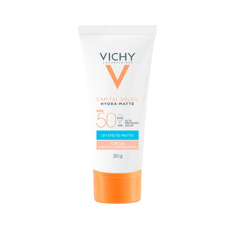 Protetor Solar Facial Vichy Hydra-Matte FPS50 Cor 2.0 30g