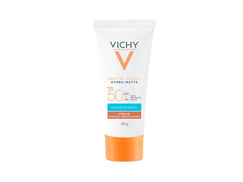 Protetor Solar Facial Vichy Hydra-Matte FPS50 Cor 4.0 30g