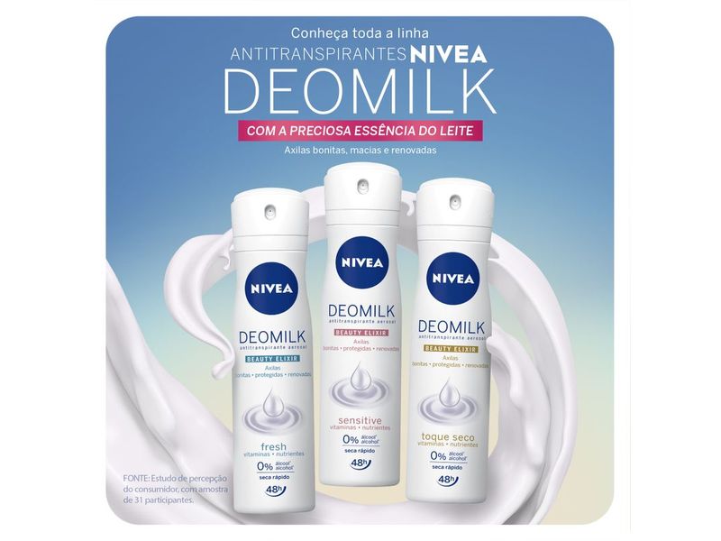 Desodorante Aerosol Nivea Deomilk Toque Seco 150ml