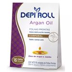 Folhas prontas para depilção Corporal Depi Roll argan oil 16 unidades