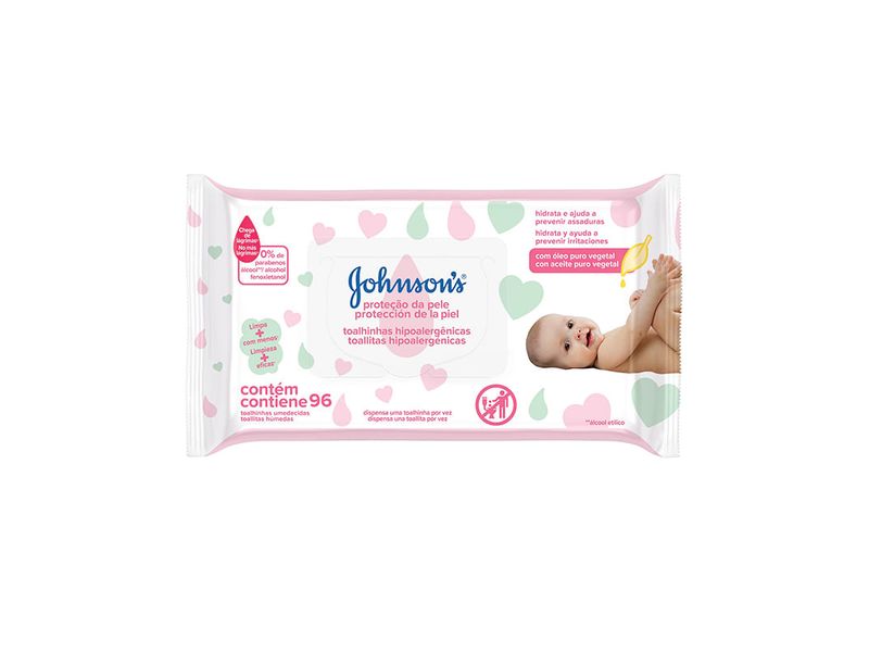 Lencos-Umedecidos-Johnson-s® Baby-Extra-Cuidado-96-Unidades