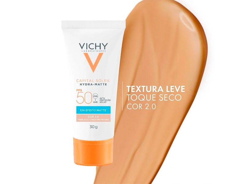 Kit-Vichy-Protetor-Solar-Facial-Capital-Solei-Hydra-Matte-Cor-2.0-FPS50-30g---Gel-de-Limpeza-Normaderm-50g