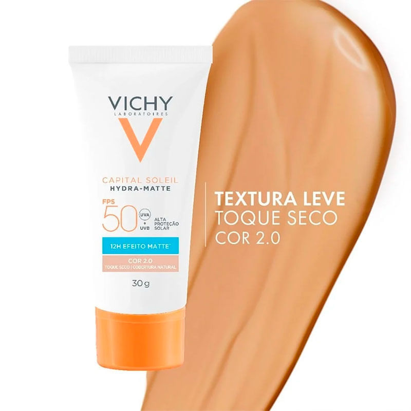 Kit Vichy Hydra-Matte Cor 2.0 FPS50 30g + Gel de Limpeza 50g