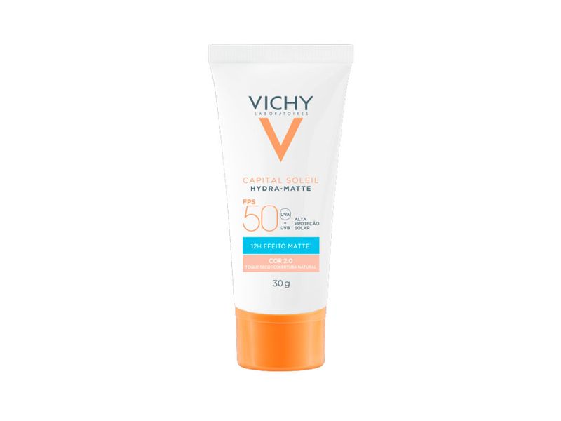 Kit-Vichy-Protetor-Solar-Facial-Capital-Solei-Hydra-Matte-Cor-2.0-FPS50-30g---Gel-de-Limpeza-Normaderm-50g