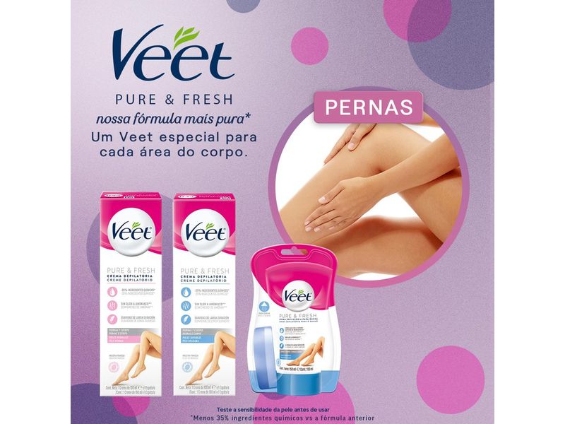Creme Depilatório Veet Pure & Fresh Pele Delicada 100ml