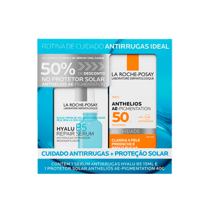Kit La Roche-Posay Sérum Hyalu B5 Repair 15ml + Protetor Solar Anti-idade La Roche-Posay Anthelios AE-Pigmentation Sem Cor FPS50 40g