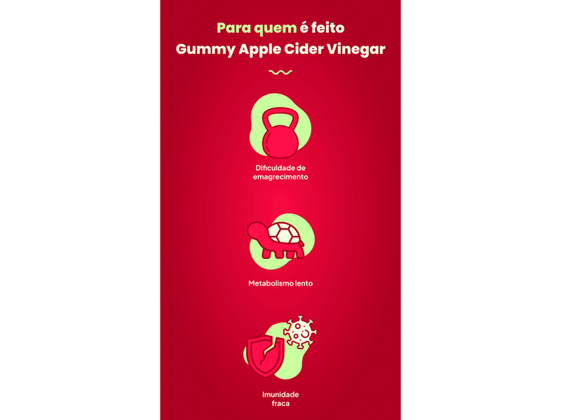 Suplemento-Alimentar-Gummy-Apple-Cider-Vinegar-Biotina-Sabor-Cereja-60-Pastilhas-de-Goma