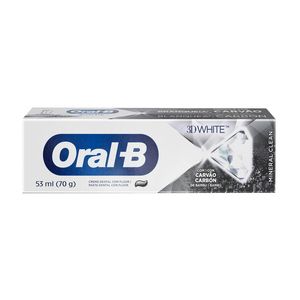 Creme Dental Oral B 3D White Carvão Mineral Clean 70g