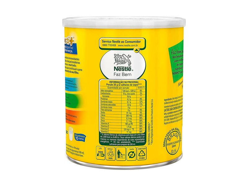 Leite em Pó Ninho Integral Ninho Forti+ 380g