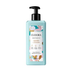 Creme Hidratante Desodorante Corporal Eudora Instance Algodão e Jasmim 400ml
